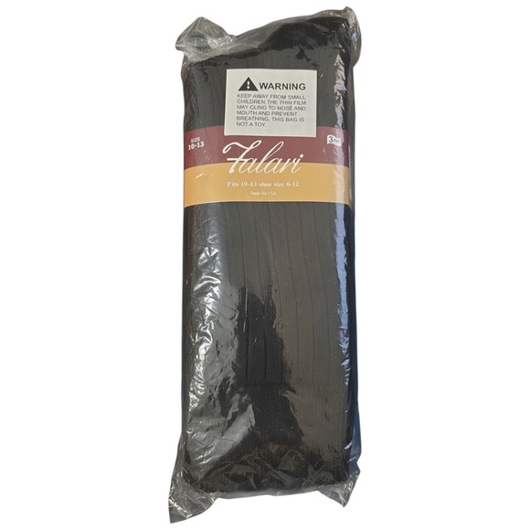 Falari Other - Falari Men's Black Dress Socks 3 Pair Pack Fits Shoe Size 6-12 Cotton Blend